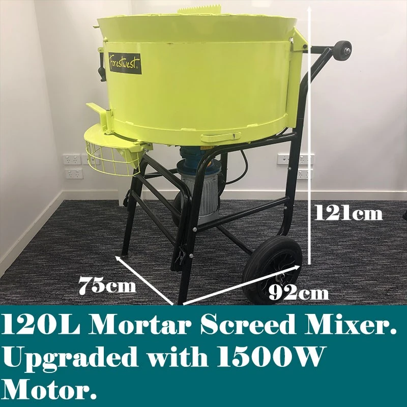 120l Mortar Mixer Portable Screed Mixer 1500W 