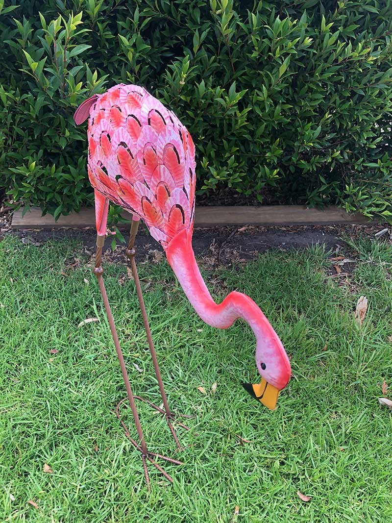 Home Garden Metal Decor Flamingo Bird