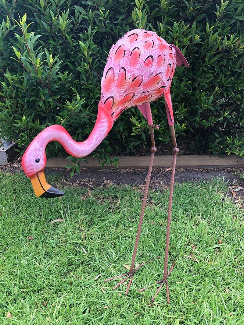 Home Garden Metal Decor Flamingo Bird 