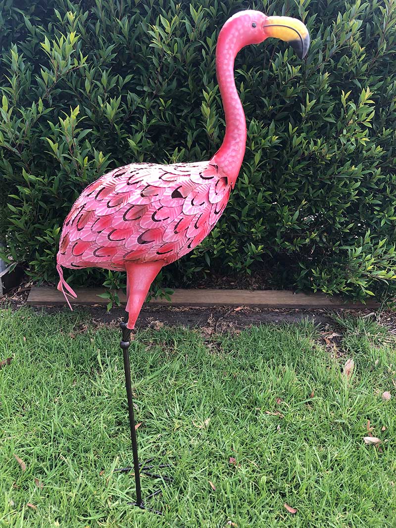 Home Garden Metal Decor Flamingo Bird 
